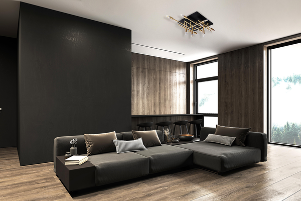 LED-Deckenleuchte Ancona - Aluminium - Schwarz / Gold - Flammenanzahl: 12