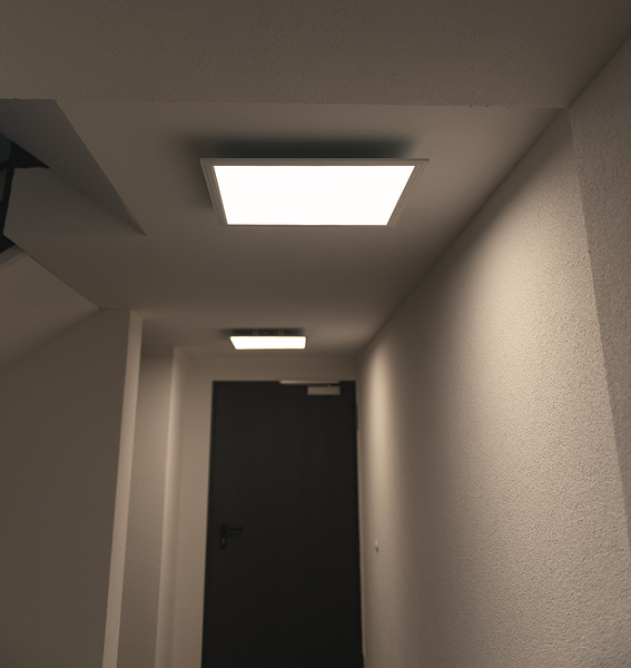 LED-Panel Nicola - Aluminium / Acrylglas - Weiß - 45 x 45 cm