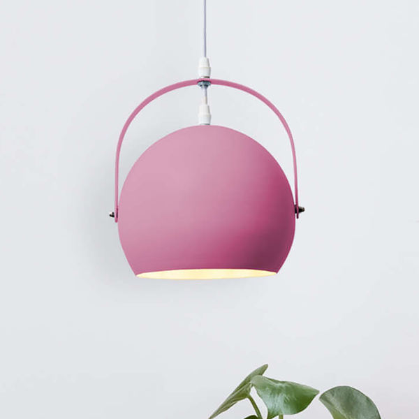 Pendelleuchte Colorado - Eisen - Pink - 1-flammig