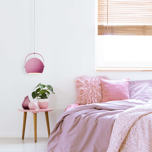 Pendelleuchte Colorado - Eisen - Pink - 1-flammig