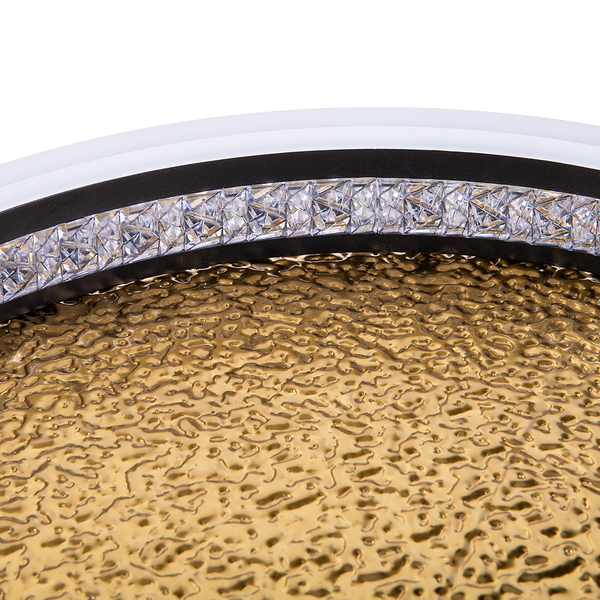 LED-Deckenleuchte Arany - Eisen / Acrylglas - Schwarz / Messing - 1-flammig