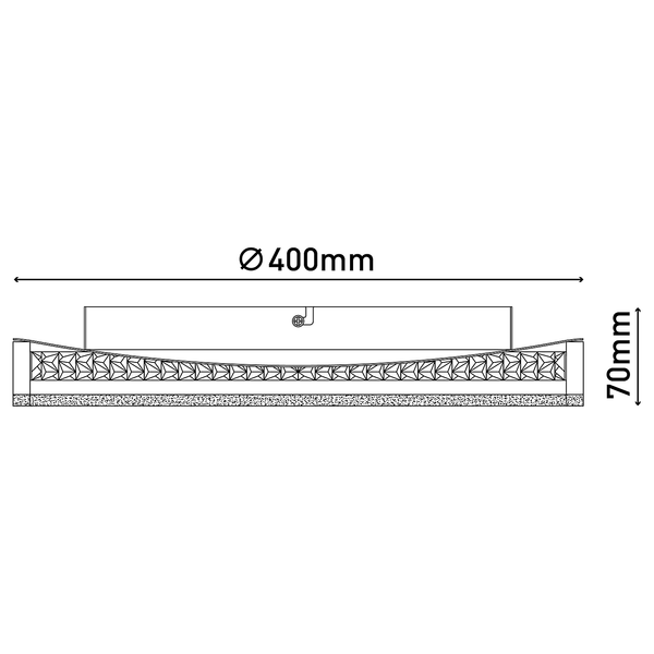 LED-Deckenleuchte Arany - Eisen / Acrylglas - Schwarz / Messing - 1-flammig