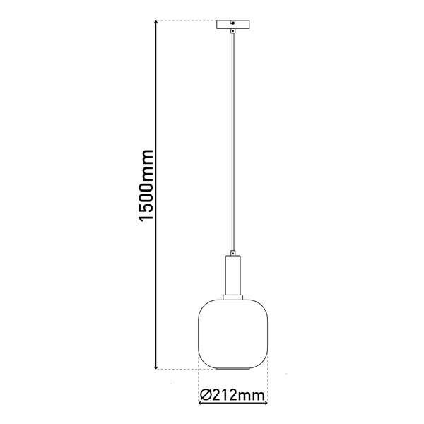 Pendelleuchte Fumo 1-flammig - Eisen - Schwarz / Gold - Durchmesser: 21 cm
