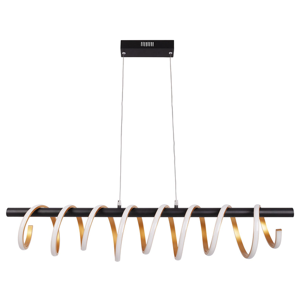 LED-Pendelleuchte Belleza - Eisen / Acrylglas - Schwarz / Gold - 1-flammig