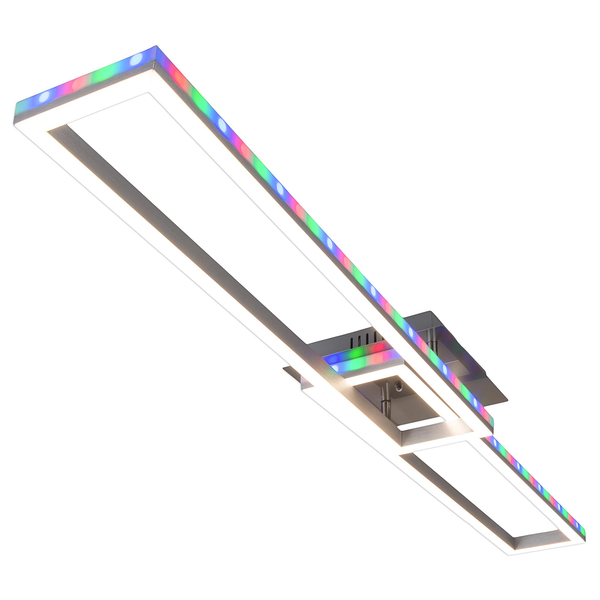 LED-Deckenleuchte Bantry - Aluminium / Kunststoff - Silber - Flammenanzahl: 2