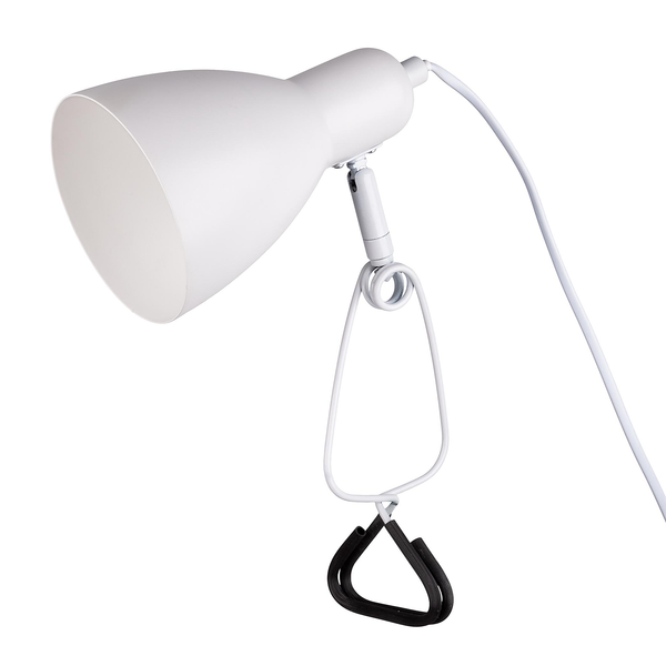 Klemmleuchte Mara - Eisen - 1-flammig - Weiß