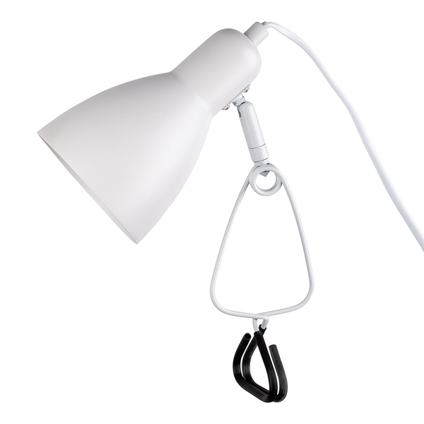 Klemmleuchte Mara - Eisen - 1-flammig - Weiß