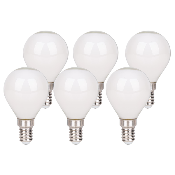 LED-Leuchtmittel Daffy Pear 6er-Set - Opalglas - Weiß