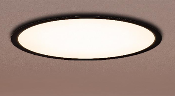 LED-Deckenleuchte Carlo - Kunststoff - Schwarz - 1-flammig - Durchmesser: 54 cm