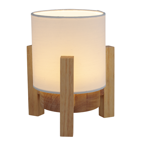 Tischleuchte Madita - Mischgewebe - 1-flammig - Weiß - 16 x 19 cm