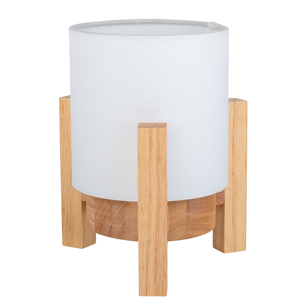 Tischleuchte Madita - Mischgewebe - 1-flammig - Weiß - 16 x 19 cm