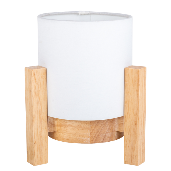 Tischleuchte Madita - Mischgewebe - 1-flammig - Weiß - 16 x 19 cm