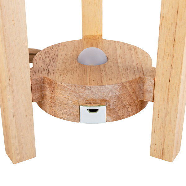 Tischleuchte Madita - Mischgewebe - 1-flammig - Weiß - 16 x 19 cm