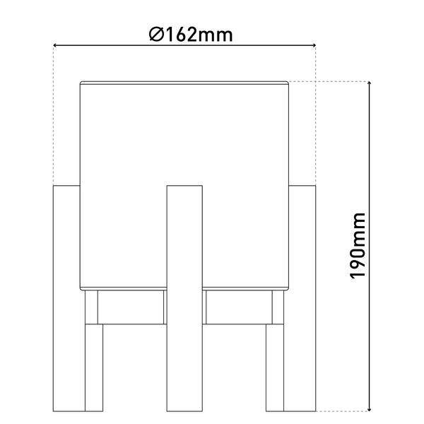 Tischleuchte Madita - Mischgewebe - 1-flammig - Weiß - 16 x 19 cm