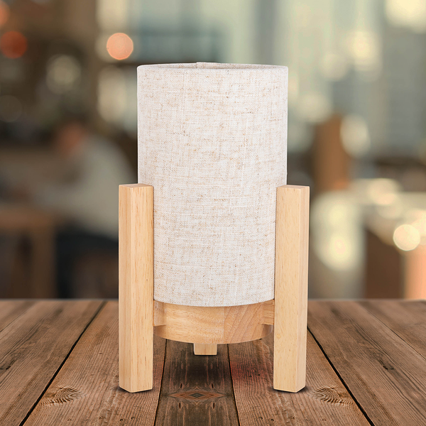 Tischleuchte Madita - Mischgewebe - 1-flammig - Beige - 16 x 25 cm