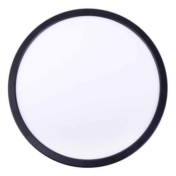 LED-Deckenleuchte Carlo - Kunststoff - Schwarz - 1-flammig - Durchmesser: 29 cm