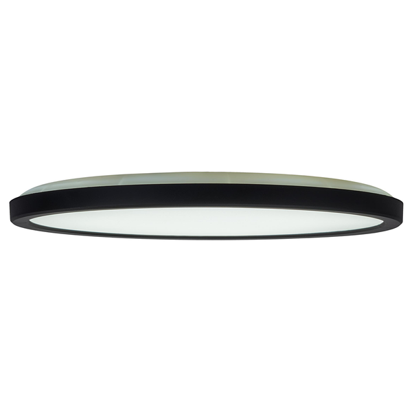 LED-Deckenleuchte Carlo - Kunststoff - Schwarz - 1-flammig - Durchmesser: 29 cm