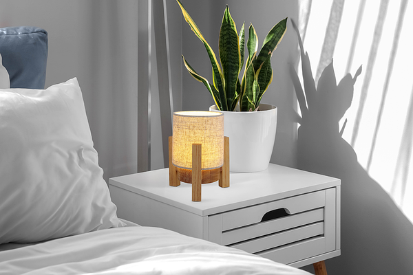 Tischleuchte Madita - Mischgewebe - 1-flammig - Beige - 16 x 19 cm
