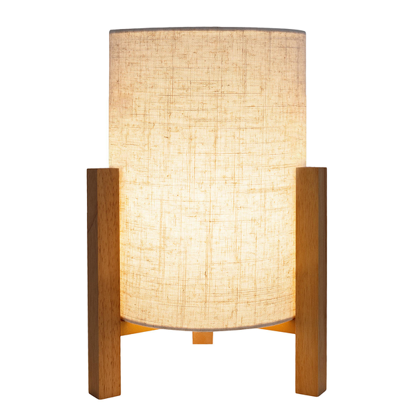 Tischleuchte Matilda - Mischgewebe - Beige - 1-flammig - Höhe: 32 cm