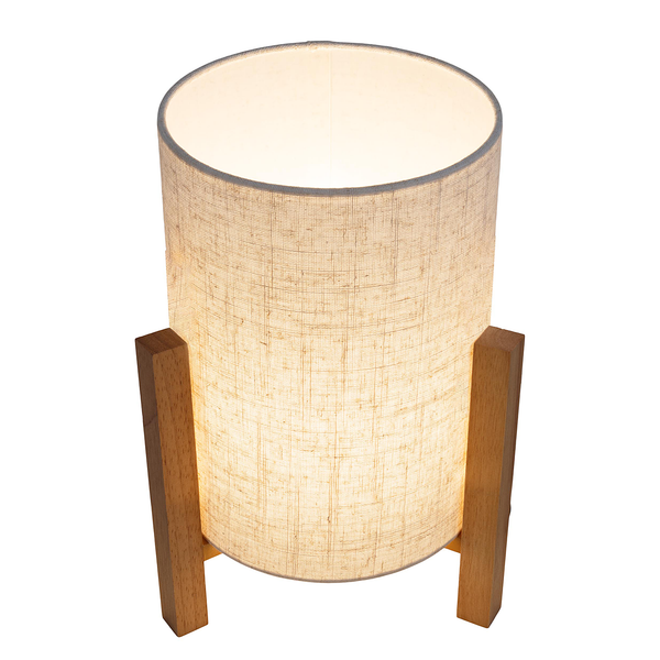 Tischleuchte Matilda - Mischgewebe - Beige - 1-flammig - Höhe: 32 cm