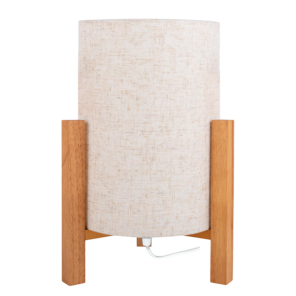 Tischleuchte Matilda - Mischgewebe - Beige - 1-flammig - Höhe: 32 cm