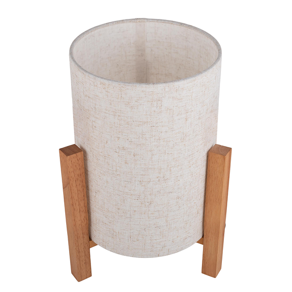 Tischleuchte Matilda - Mischgewebe - Beige - 1-flammig - Höhe: 32 cm