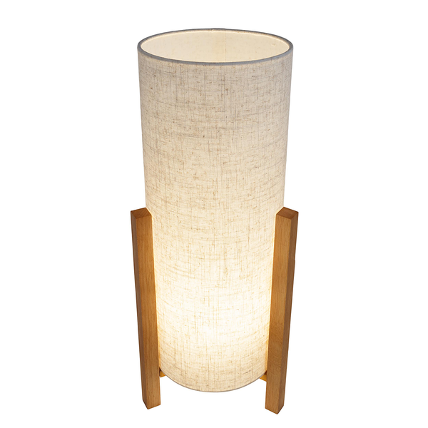 Tischleuchte Matilda - Mischgewebe - Beige - 1-flammig - Höhe: 52 cm