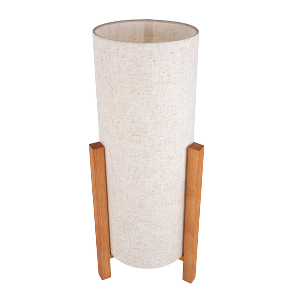 Tischleuchte Matilda - Mischgewebe - Beige - 1-flammig - Höhe: 52 cm