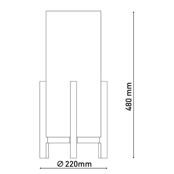 Tischleuchte Madita - Mischgewebe - 1-flammig - Beige - 22 x 48 cm