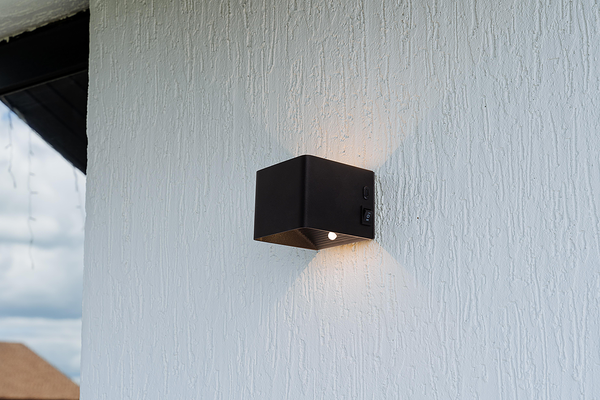 Wandleuchte Cube - Eisen - 1-flammig - Schwarz