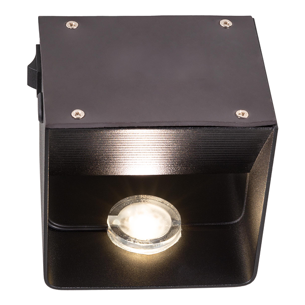 Wandleuchte Cube - Eisen - 1-flammig - Schwarz