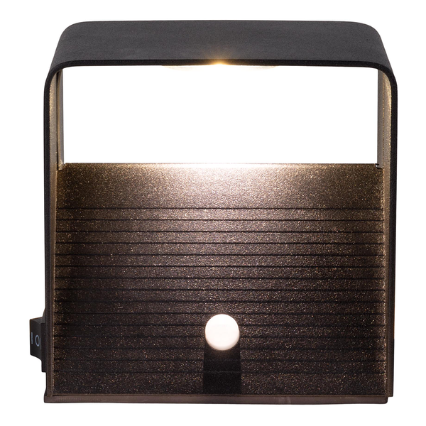 Wandleuchte Cube - Eisen - 1-flammig - Schwarz