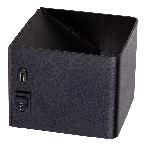 Wandleuchte Cube - Eisen - 1-flammig - Schwarz