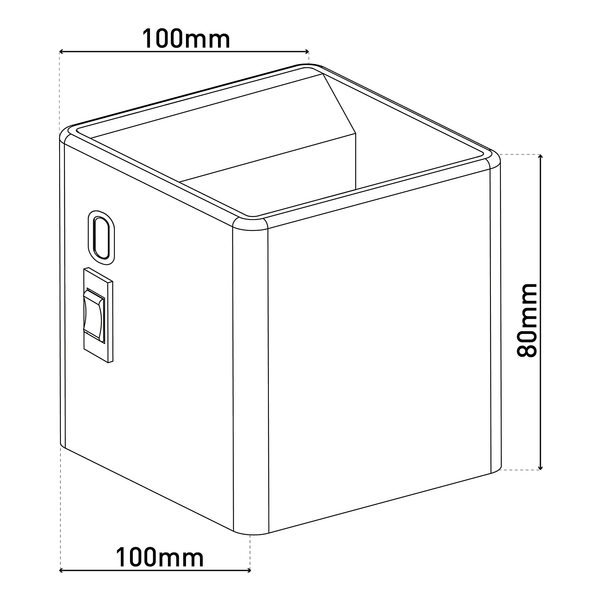 Wandleuchte Cube - Eisen - 1-flammig - Weiß