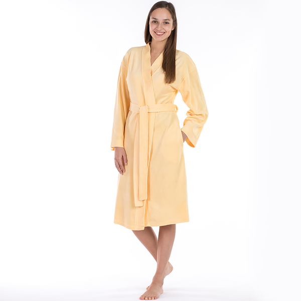 Damenbademantel Jersey - Baumwolle / Polyester - Größe S - Limettengrün - Breite: 40 cm