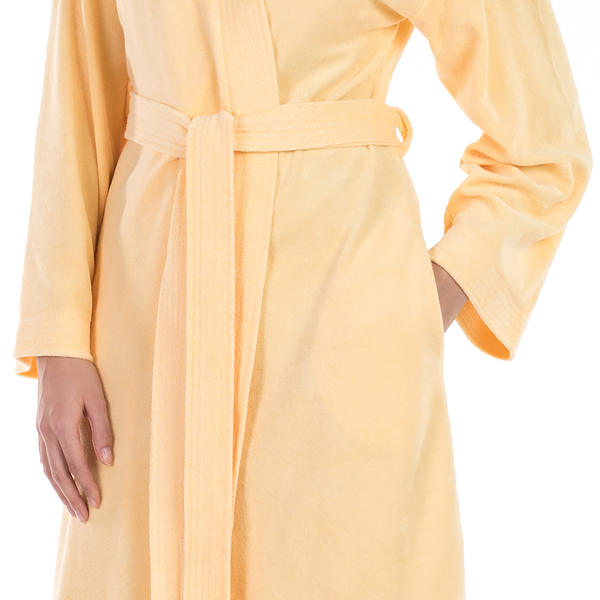 Damenbademantel Jersey - Baumwolle / Polyester - Größe S - Limettengrün - Breite: 40 cm