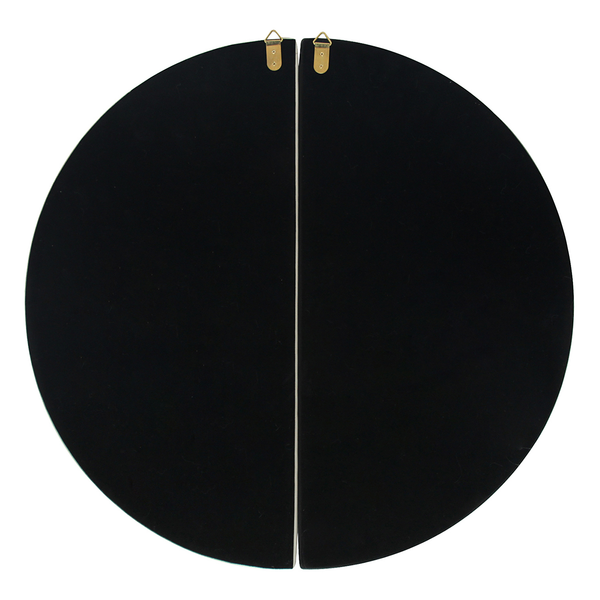 Wandspiegel Bish - Metall / Glas / Kunstleder - Schwarz