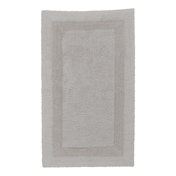 Badteppich Arizona - Baumwolle - Silbergrau - 60 x 100 cm