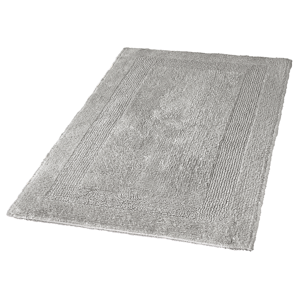 Badteppich Arizona - Baumwolle - Silbergrau - 80 x 140 cm