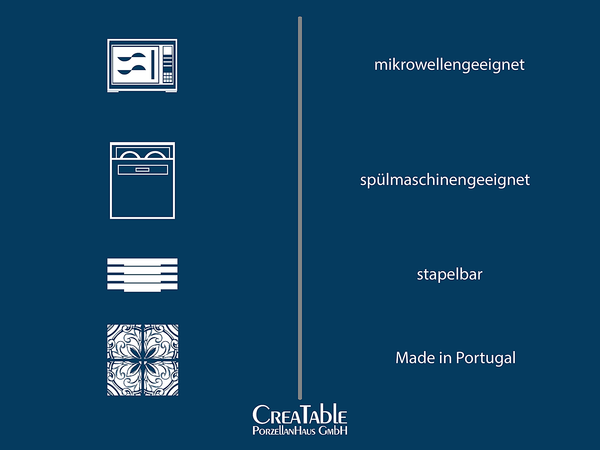 Tafelservice Catania - Steinzeug - Mehrfarbig - 12-teilig