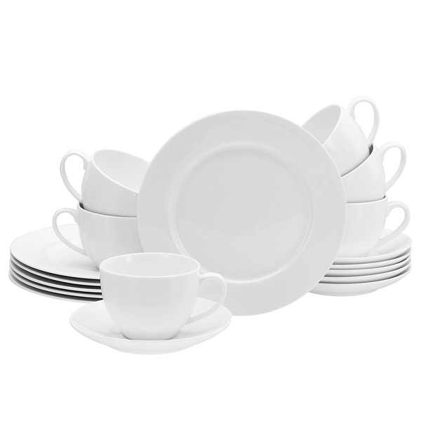 Kaffeeservice Fleur Royal - Porzellan - Creme - 18-teilig