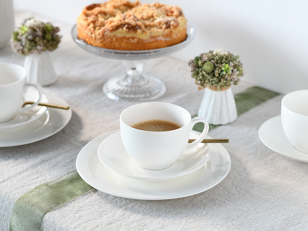 Kaffeeservice Fleur Royal - Porzellan - Creme - 18-teilig