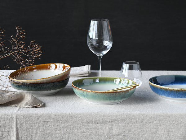 Poke Bowl Cascade 4er-Set - Steinzeug - Mehrfarbig