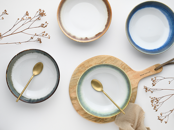 Poke Bowl Cascade 4er-Set - Steinzeug - Mehrfarbig