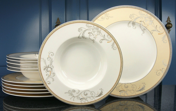Tafelservice Villa Medici - Porzellan - Creme - 12-teilig