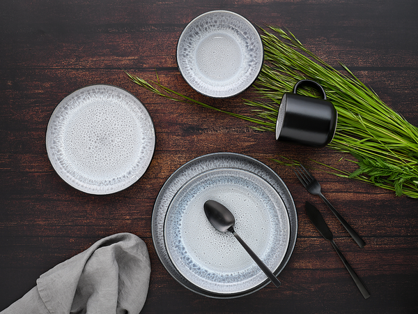 Kombiservice Nordic Fjord - Steinzeug - Grau - 30-teilig