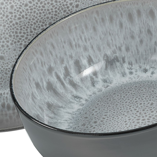 Kombiservice Nordic Fjord - Steinzeug - Grau - 30-teilig