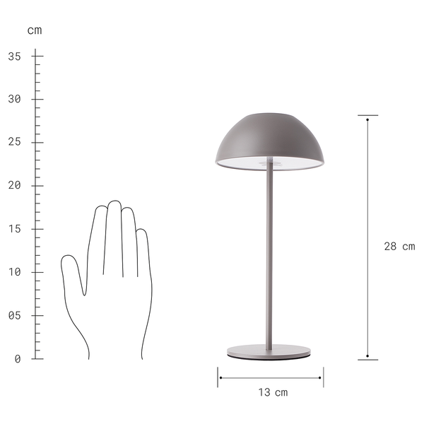 Outdoorleuchte LIGHT UP - Stahl / ABS - Grau