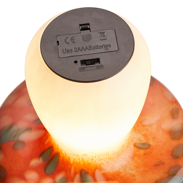 LED Leuchte FUNGI LIGHT - Glas - Braun
