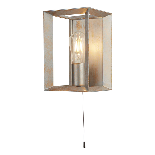Wandleuchte Heaton - Stahl - Silber / Gold - 1-flammig